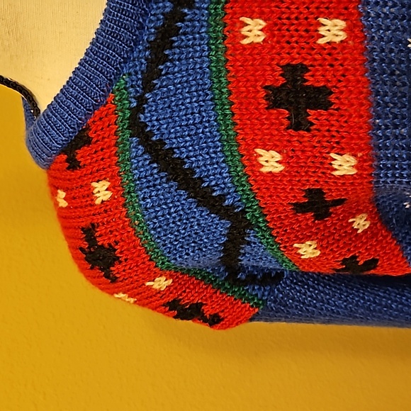 VINTAGE NUT CRACKER SWEATER 80S CHRISTMAS UGLY SWEATER ICE SKATERS 20 - Picture 4 of 11